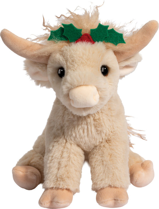 Laddie Holiday Highland Cow Plush
