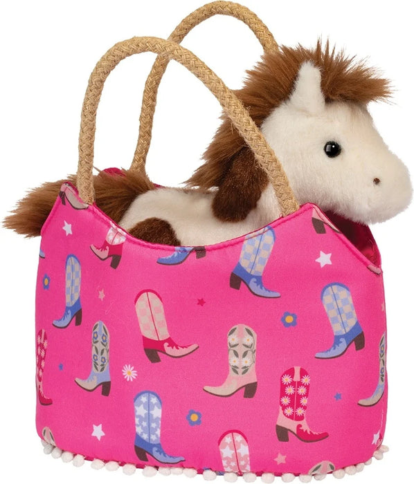 Cowgirl Boots Sassy Sak Purse with Plush Horse