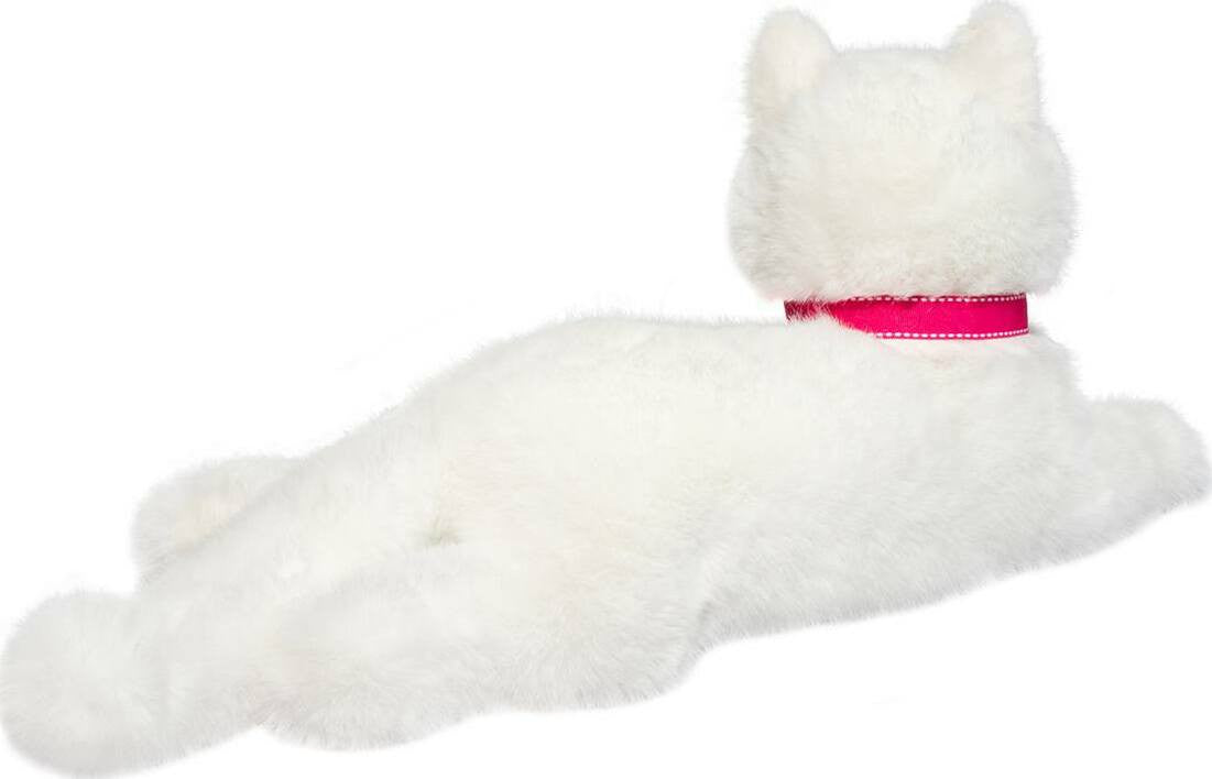 Douglas Alba White Cat Deluxe Laying Plush Toy