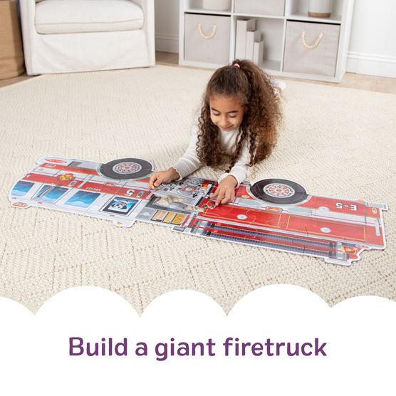 New! Giant Fire Truck 24 Piece Floor Puzzle