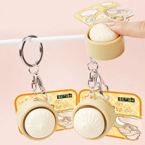Original Dumpling Clicker Keyring – Mini Stress Relief Figet