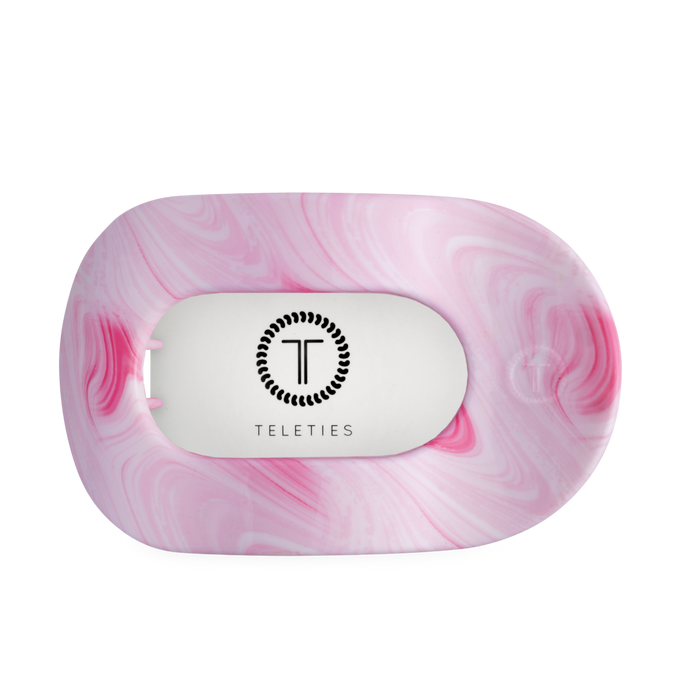 TELETIES Pinch Me! Large Flat Round Hair Clip Pink