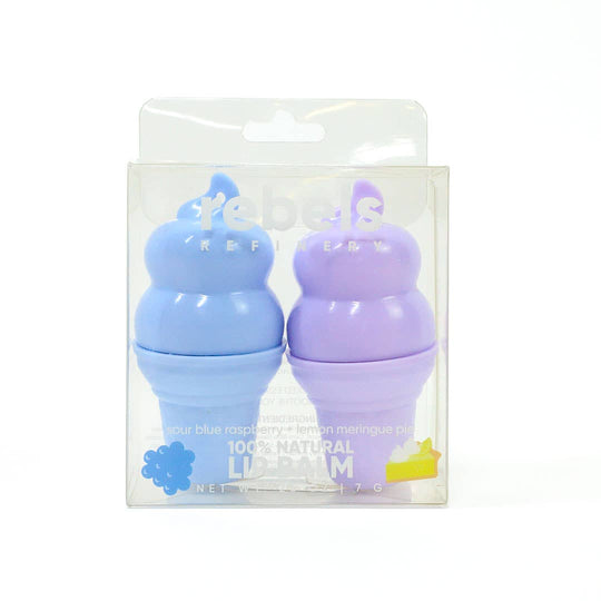 REBELS 2 Pack Ice Cream Lip Balm PEGGABLE 100 % Natural