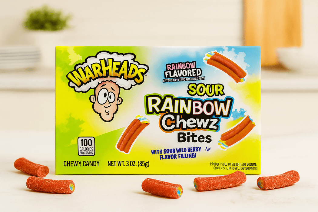 Warheads Sour Rainbow Chewz Bites Wild Berry Candy 3oz