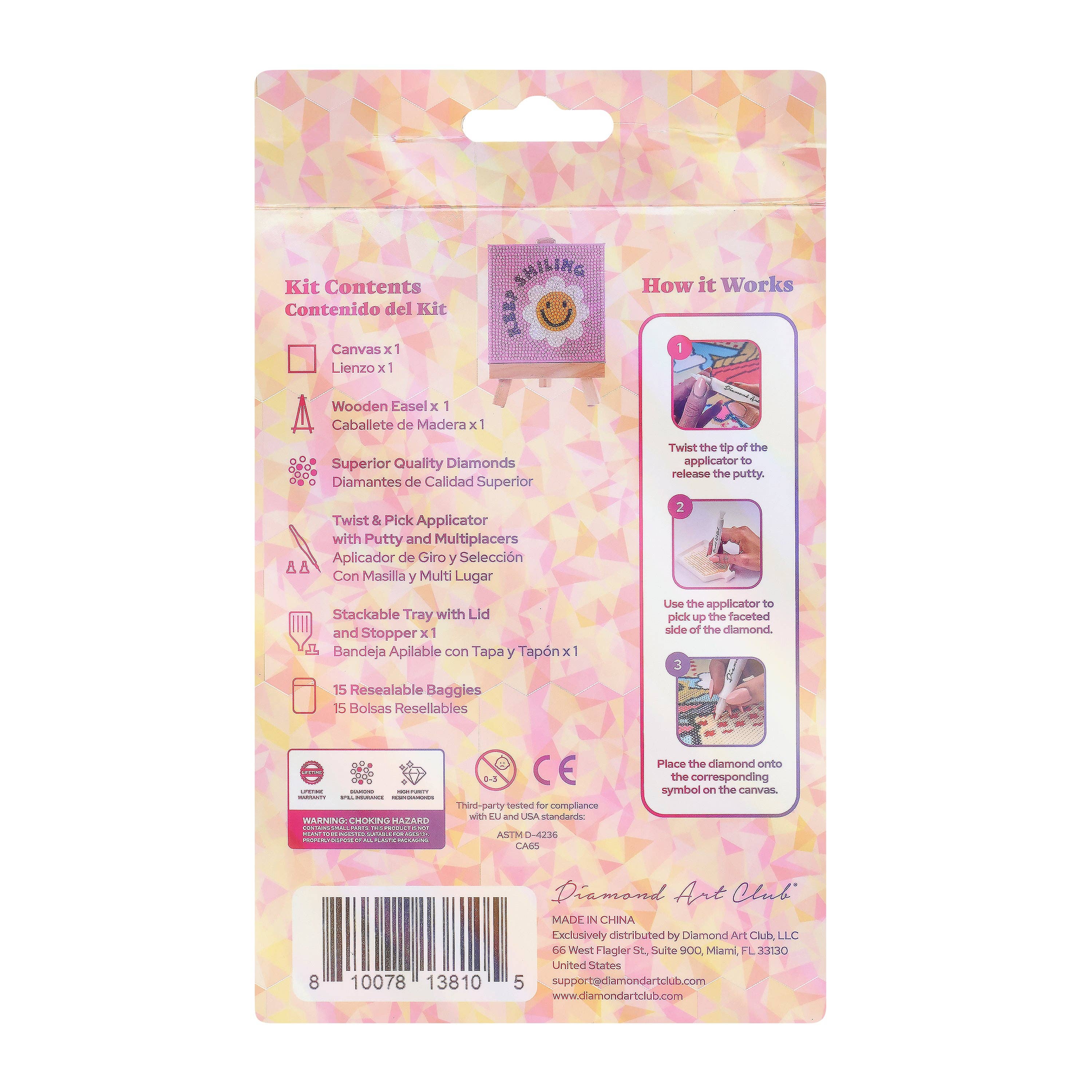 Mini Easels - Keep Smiling Diamond Art