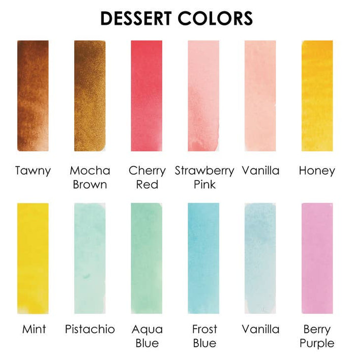 Grabie Dessert Colors Watercolor Pocket 12-Piece Set