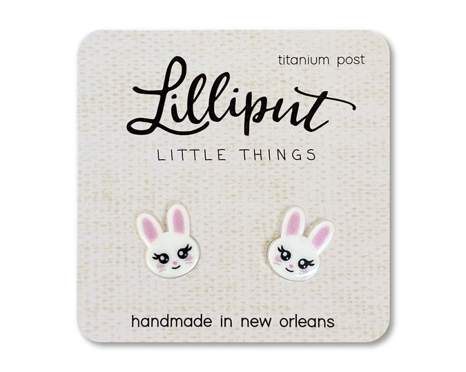 White Easter Bunny Earrings / Easter Earrings