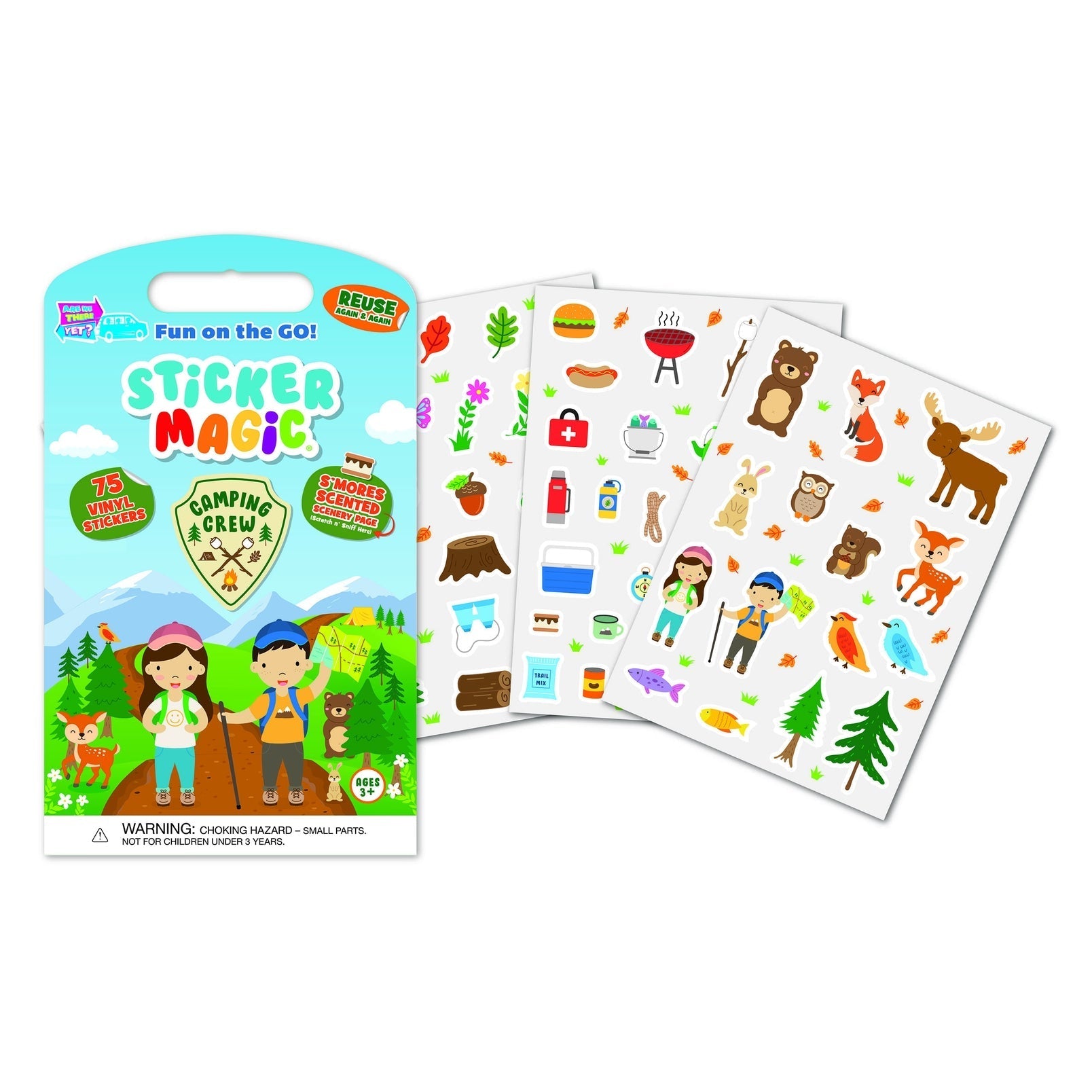 Scentco Sticker Magic Camping Crew Activity Book S'mores Scented
