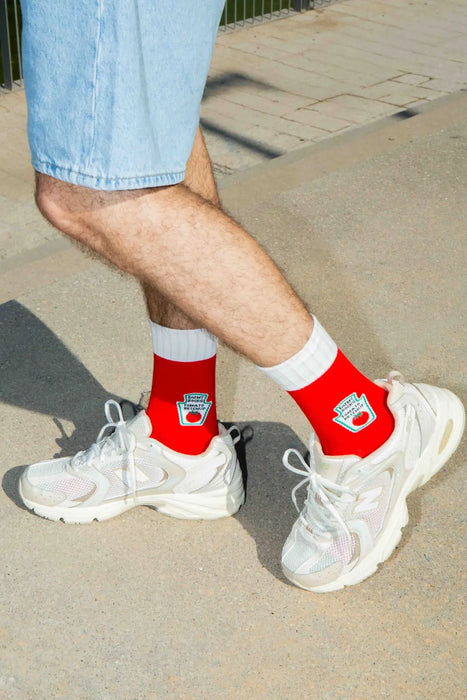 Eat My Socks Unisex Ketchup Novelty Socks