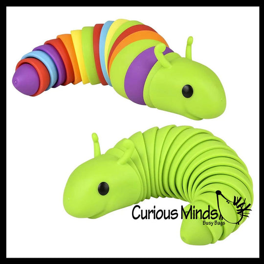 Single Fidget Caterpillar -Large Articulated Jointed Moving Slug