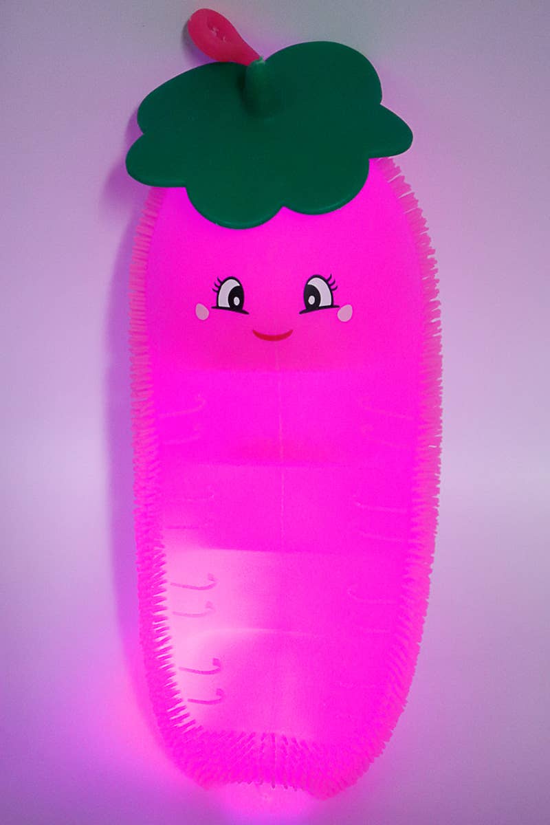 Jumbo Caterpillar Pea Beans Spiky Puffer LED Light-Up Squishy