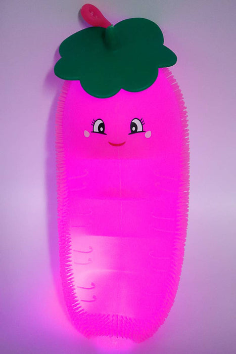 Jumbo Caterpillar Pea Beans Spiky Puffer LED Light-Up Squishy