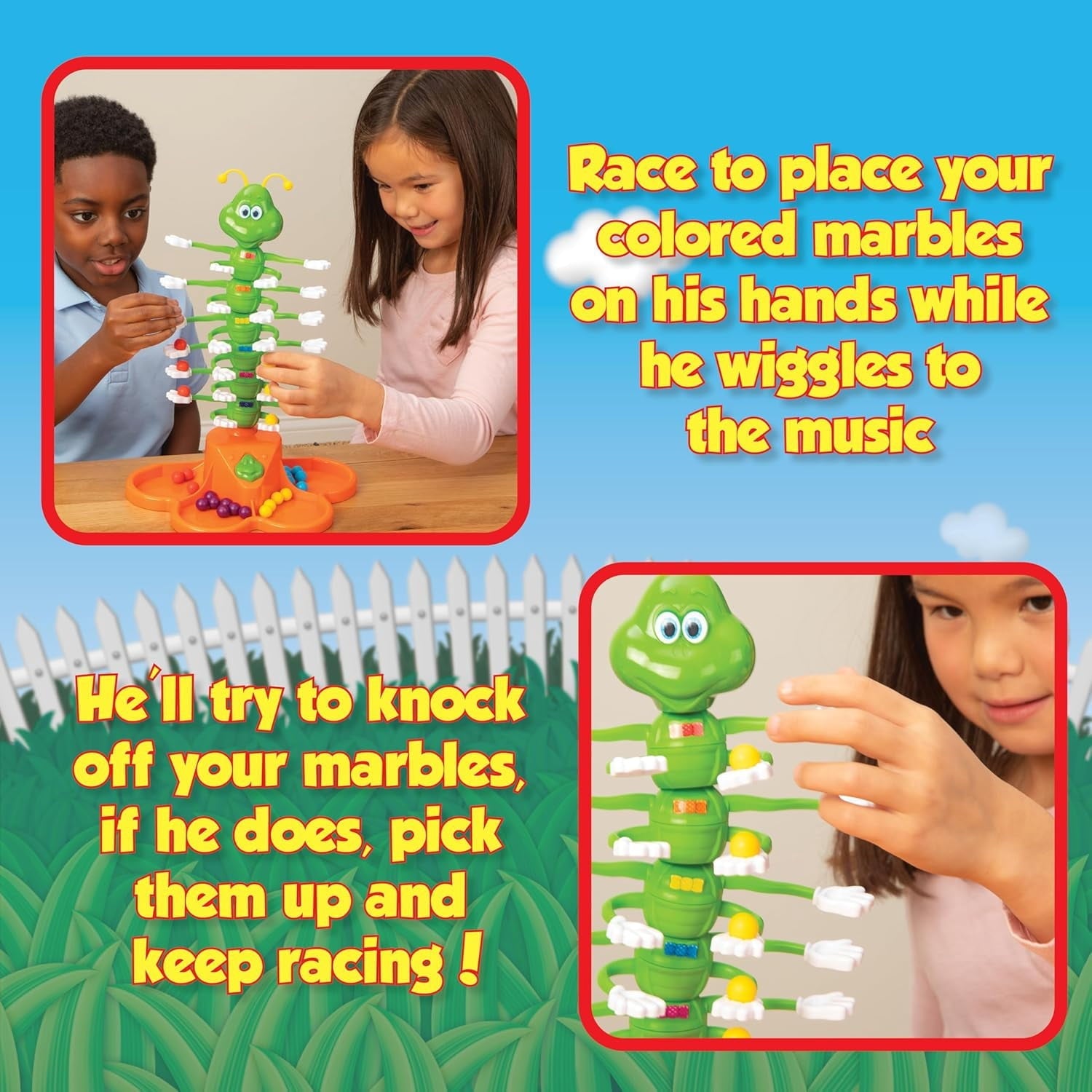 PlayMonster Giggle Wiggle Electronic Caterpillar Kids Board Game