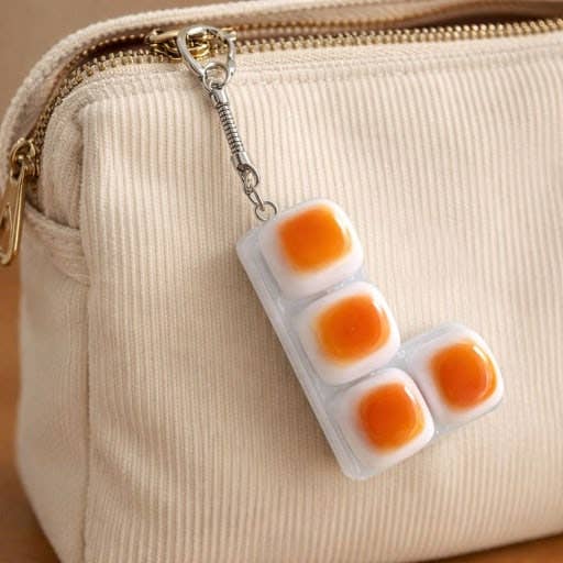 Toast Bread Clicker Key Holder (With Case)