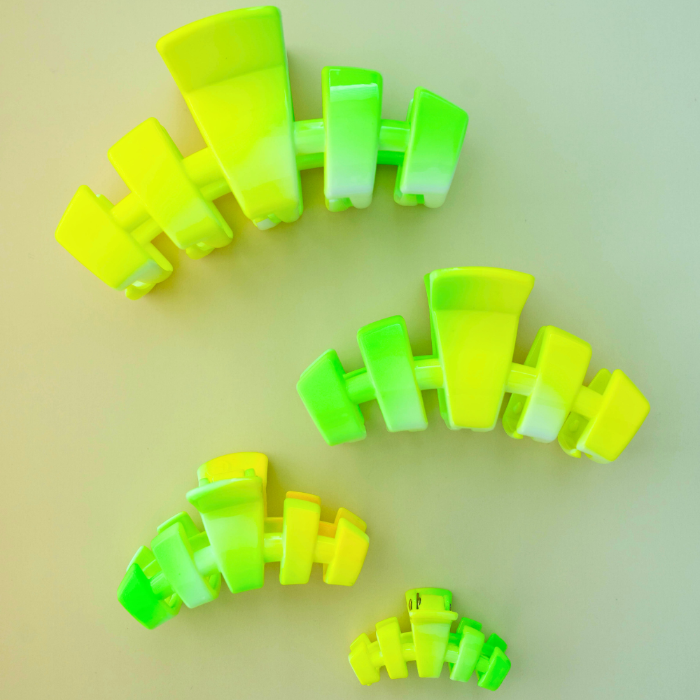 TELETIES Classic Large Claw Hair Clip Glow For It Neon