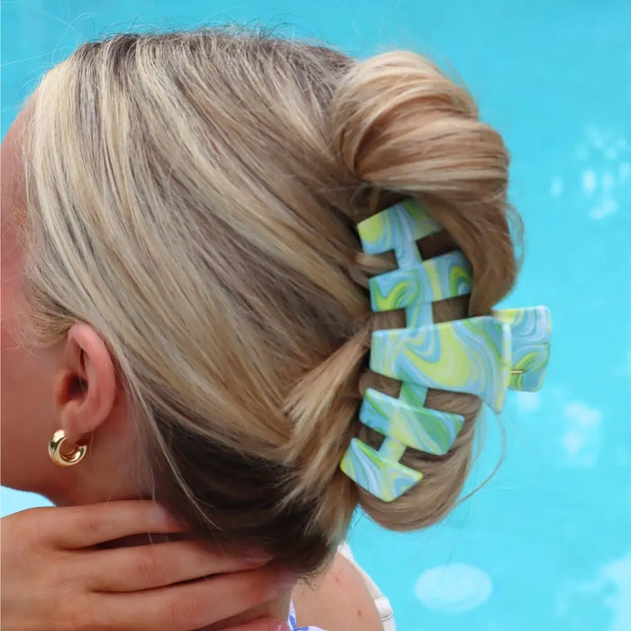 Teleties Large Claw Clip By the Sea Shore Hair Accessory