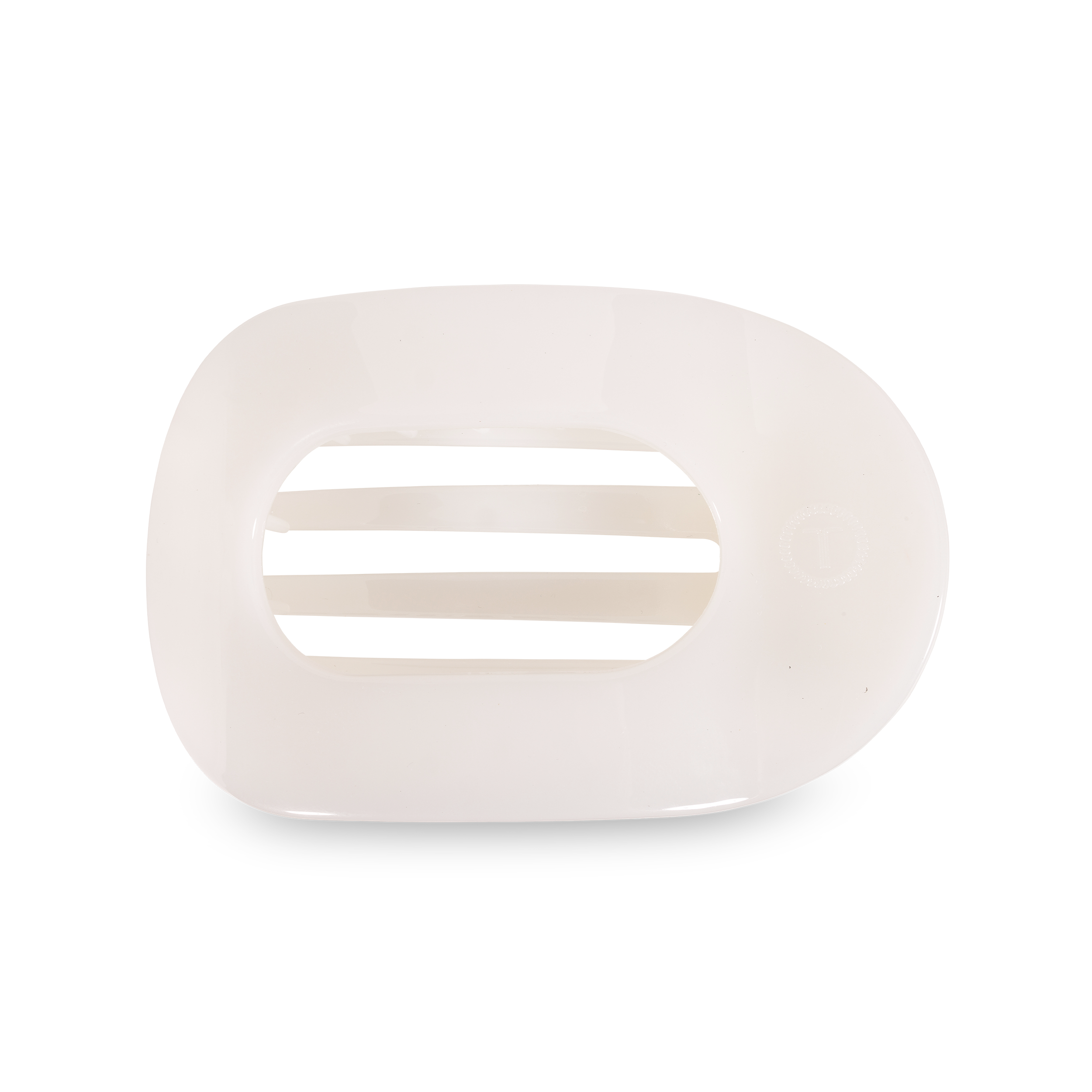 Round Flat Hair Clip | Large | Coconut White