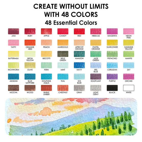 All-In-One Watercolor Set of 48