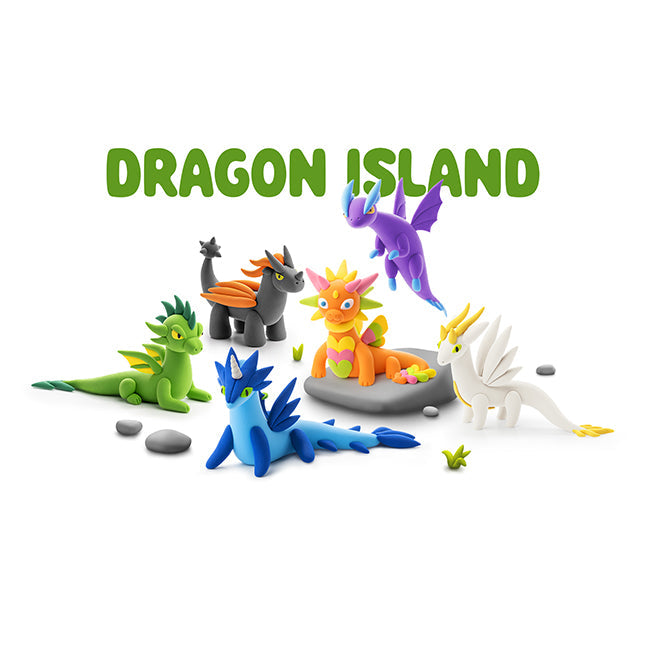 Fat Brain Toy Co. Hey Clay Dragon Island Modeling Craft Kit