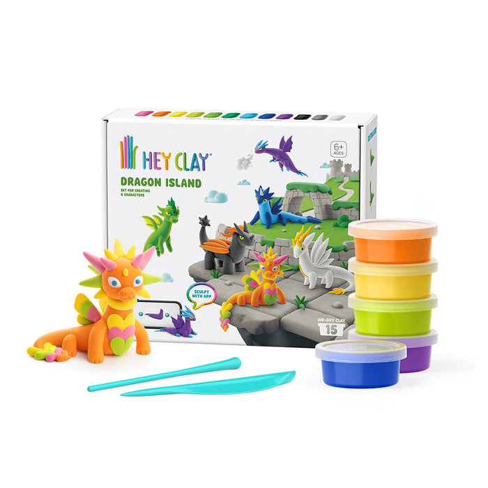 Fat Brain Toy Co. Hey Clay Dragon Island Modeling Craft Kit