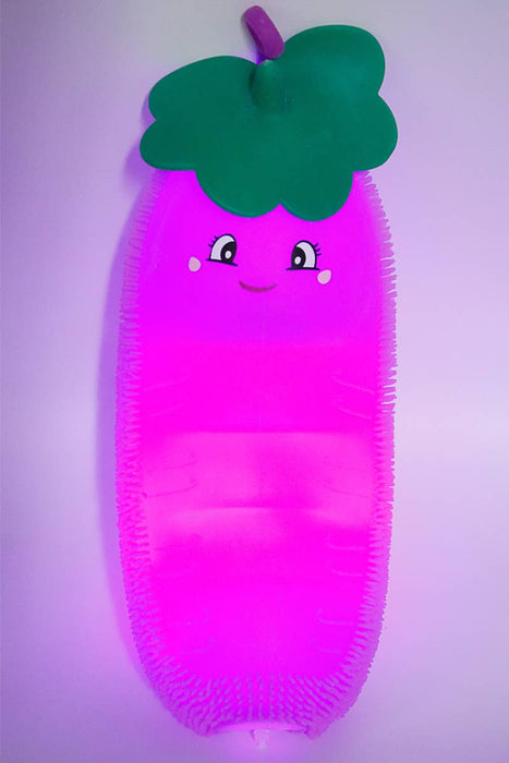 Jumbo Caterpillar Pea Beans Spiky Puffer LED Light-Up Squishy