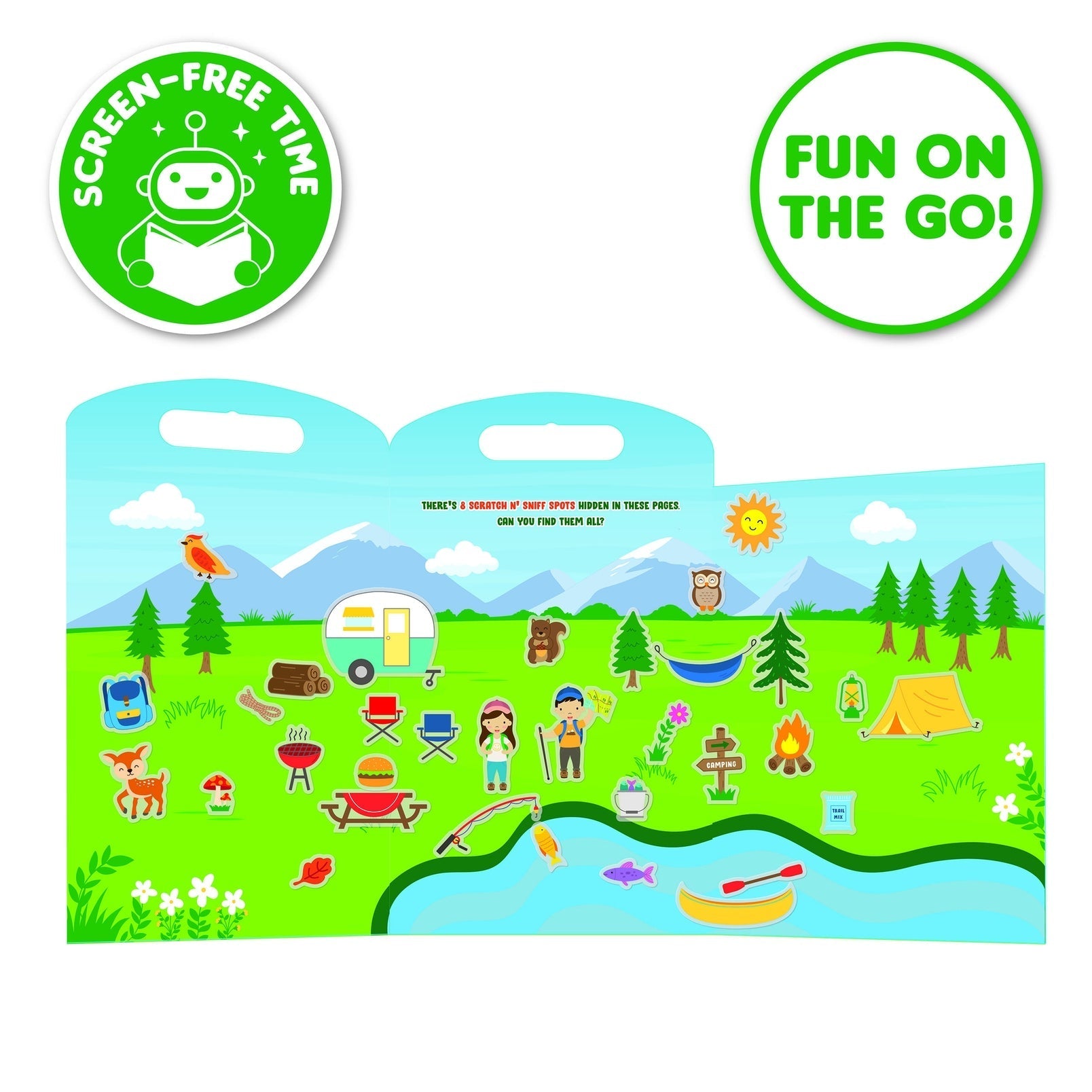 Scentco Sticker Magic Camping Crew Activity Book S'mores Scented