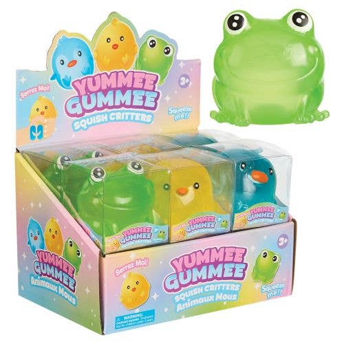 Gummee Squish Critters - Penguin, Frog and Chick - Single