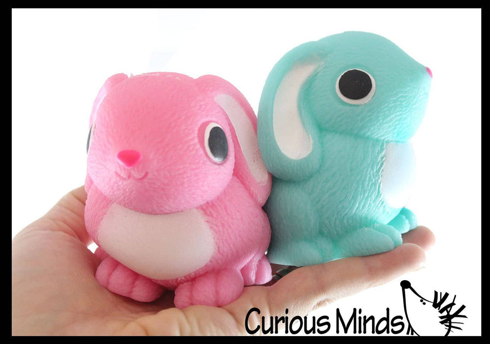 Large Bunny Rabbit Soft Fluff Doh - Filled Squeeze Stress