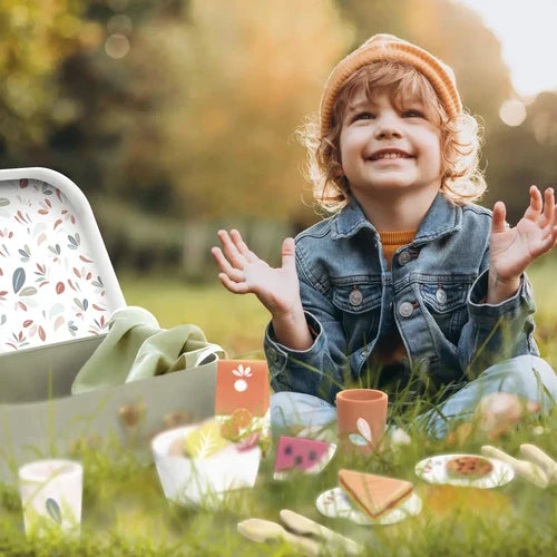 Speedy Monkey Picnic Basket Wooden Play Set for Kids