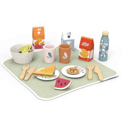 Speedy Monkey Picnic Basket Wooden Play Set for Kids