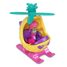 Pollyville Micro Doll with Car & Pet Playset