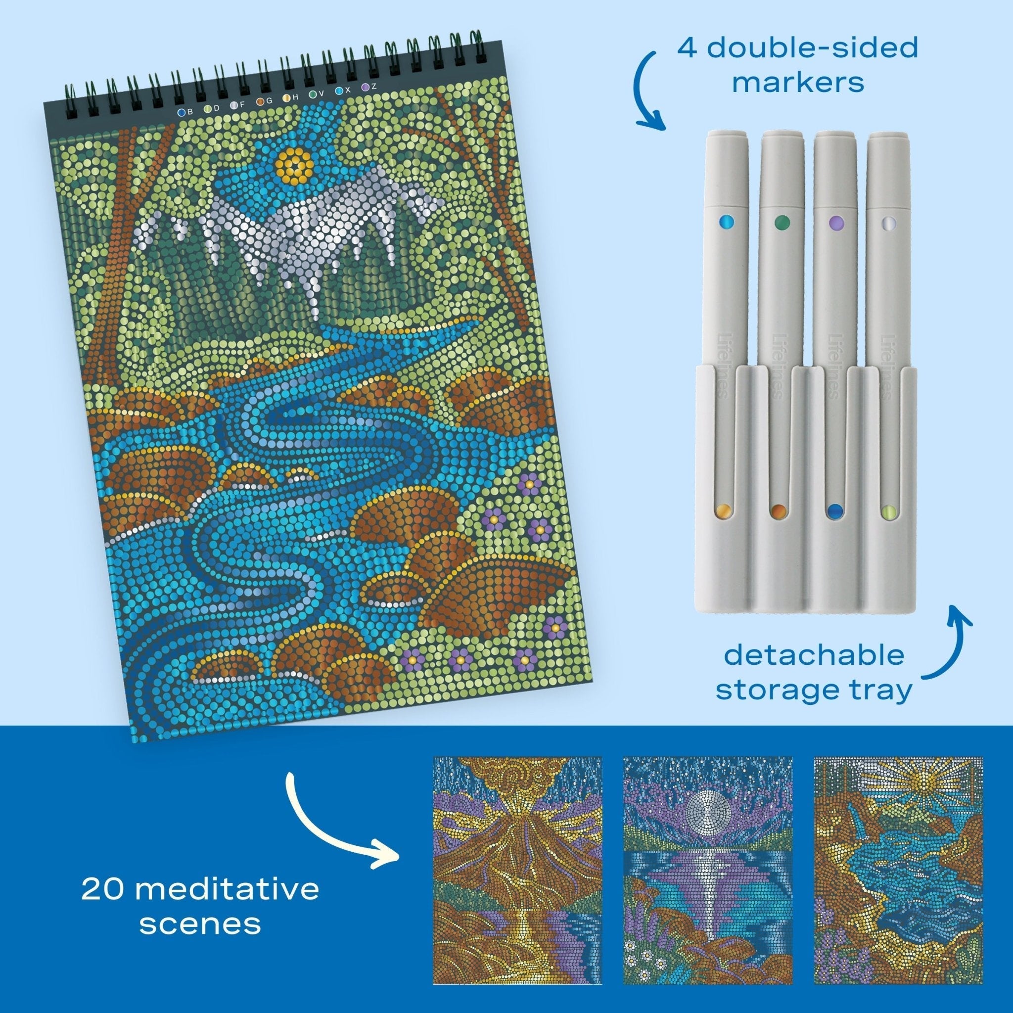 Lifelines FlowArt Dot-By-Letter Majestic Earth Activity Kit