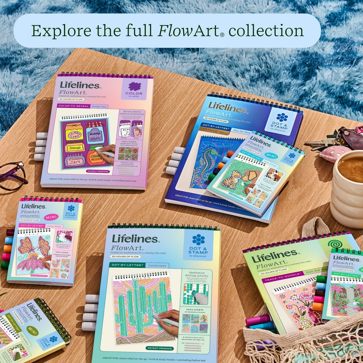 Lifelines FlowArt Mini Dot-by-Letter Plant Paradise Art Pad