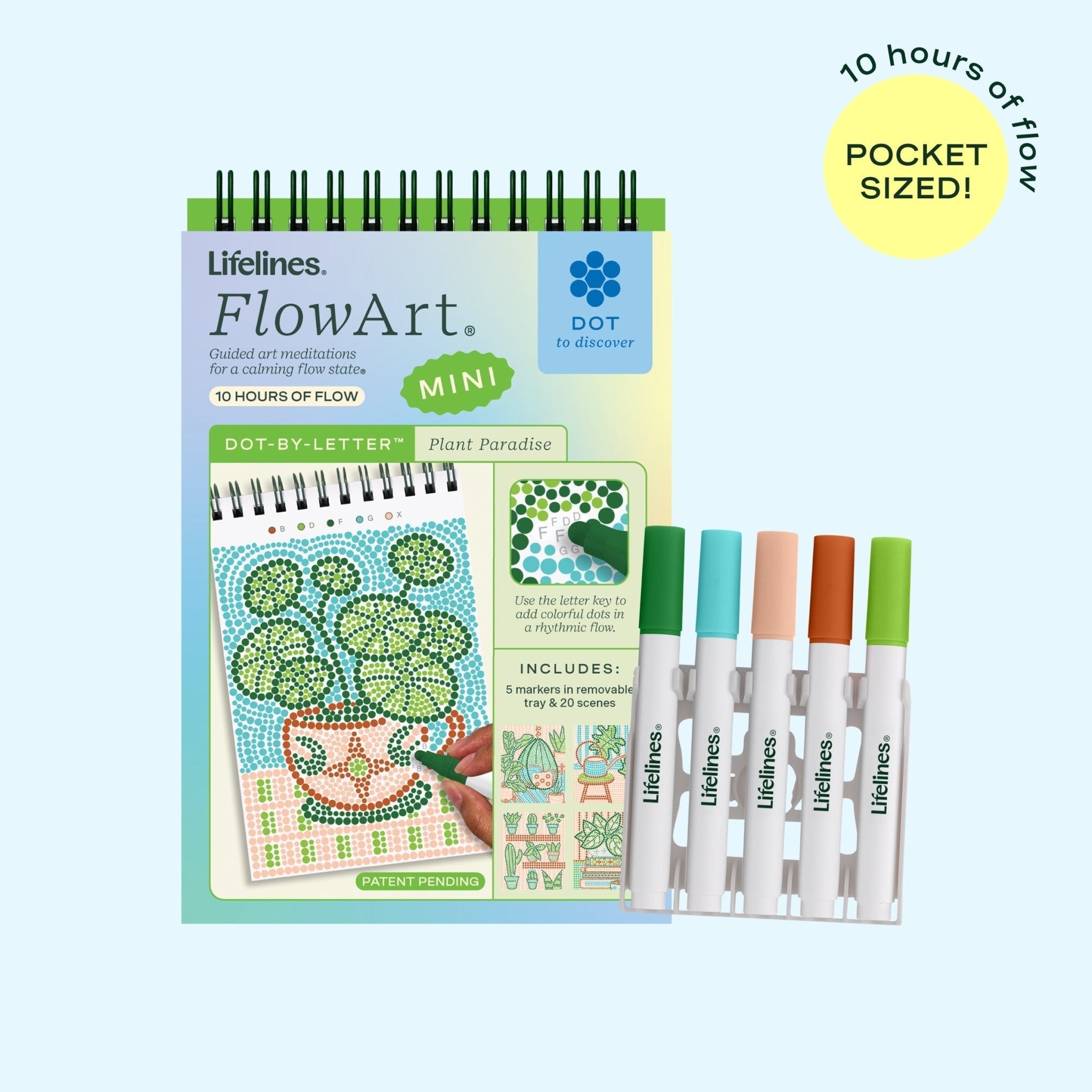 Lifelines FlowArt Mini Dot-by-Letter Plant Paradise Art Pad