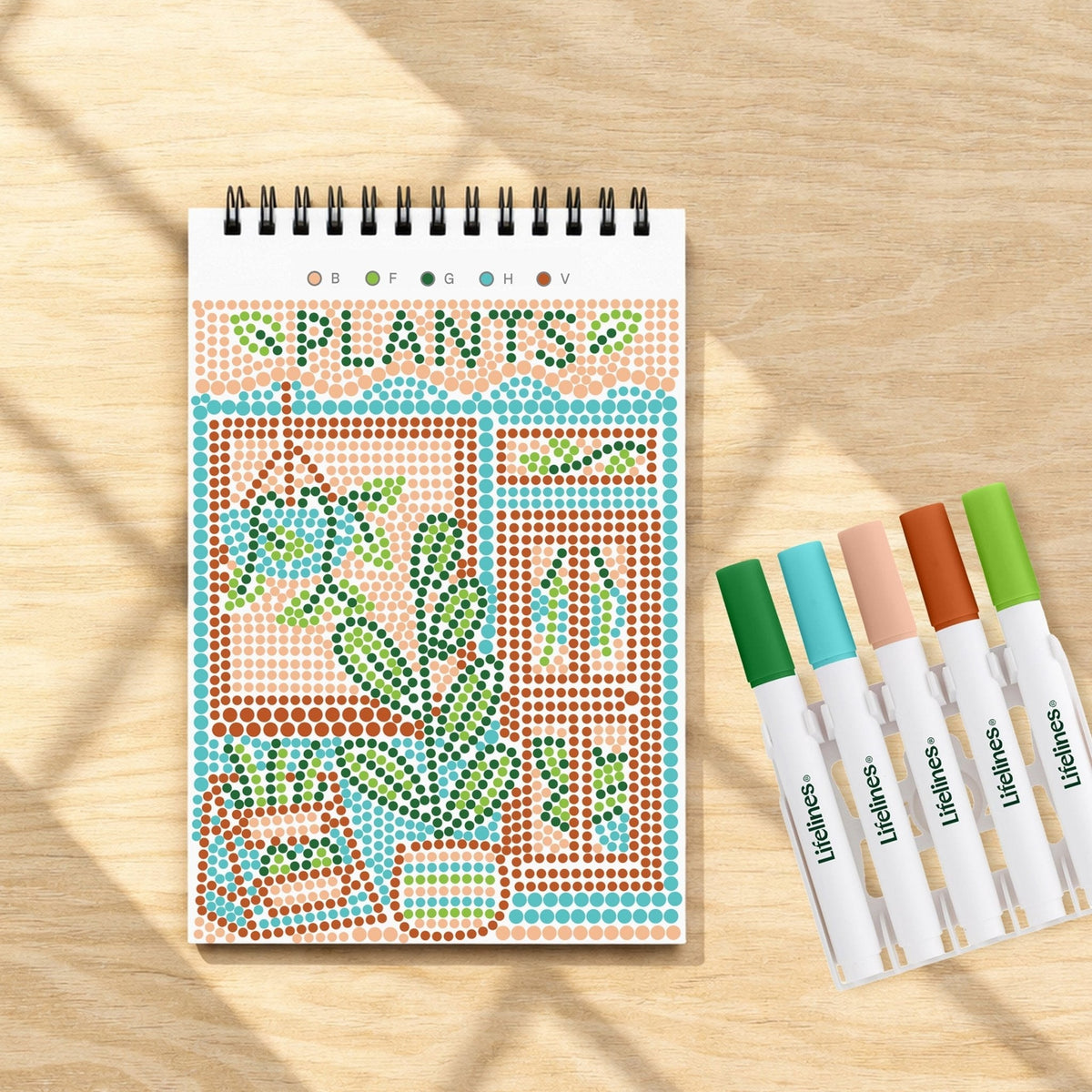 Lifelines FlowArt Mini Dot-by-Letter Plant Paradise Art Pad