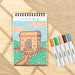 Lifelines FlowArt Mini Dot-by-Letter Postcard Places Art Pad