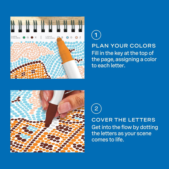 Lifelines FlowArt Mini Dot-by-Letter Postcard Places Art Pad