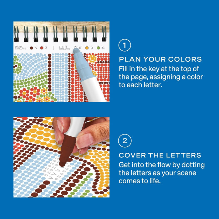 Lifelines FlowArt Mini Dot-by-Letter Small Town Serenity Art Pad