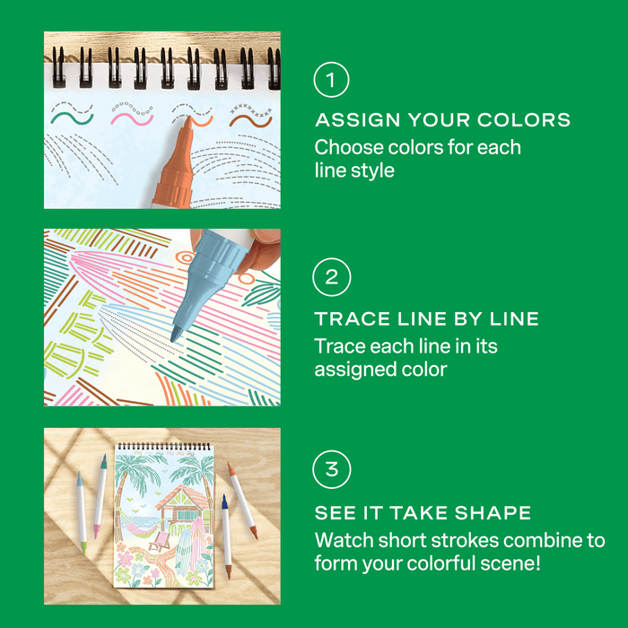 Lifelines FlowArt Trace-By-Line Tropical Paradise Activity Kit