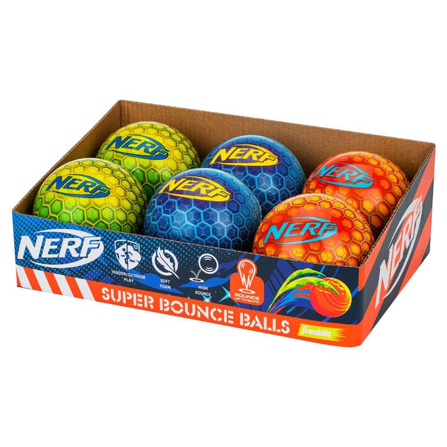 NERF Super Bounce Balls 6-Pack Outdoor High-Bounce Toy
