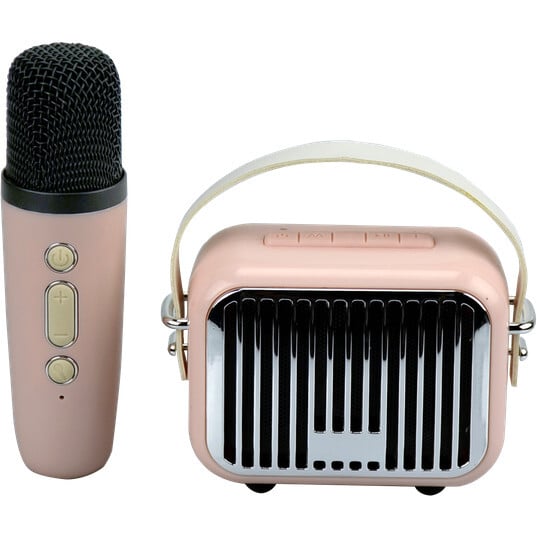 Mini Karaoke- Microphone and Speaker Combo- Pink