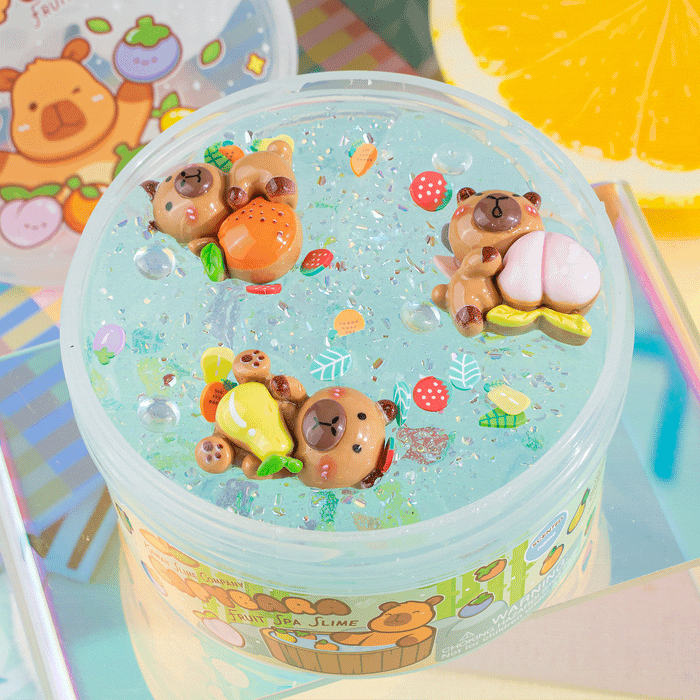 Kawaii Slime Company Capybara Fruit Spa Signature Dome Slime