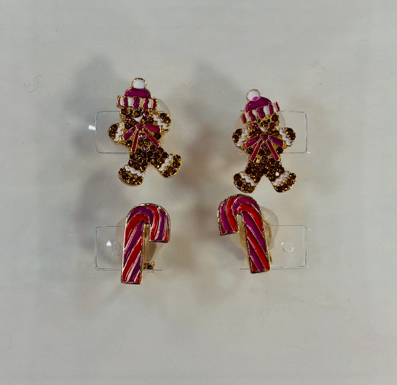 Baublebar Gingerbread Candy Cane Clip on Earrings Childrens
