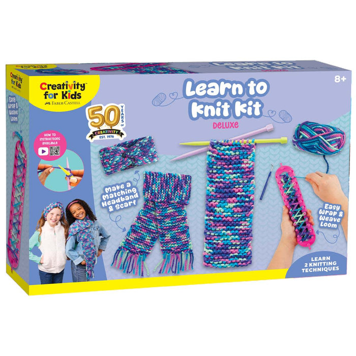 Creativity for Kids Learn to Knit Kit Deluxe