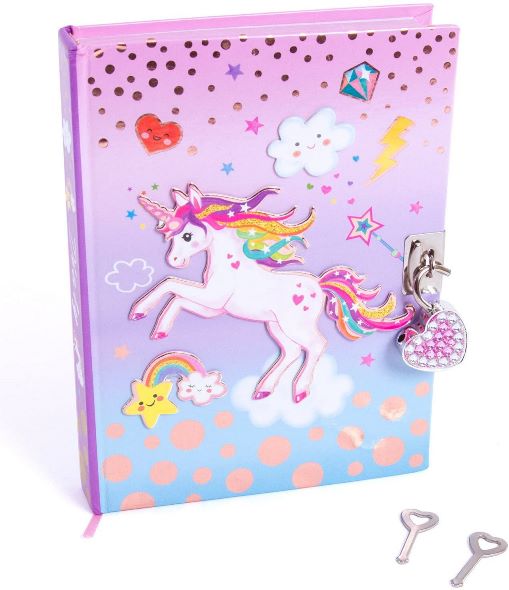 Unicorn Diary with Lock and Keys