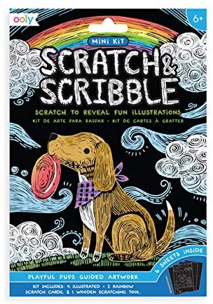 Mini Scratch & Scribble Art Kit Playful Pups