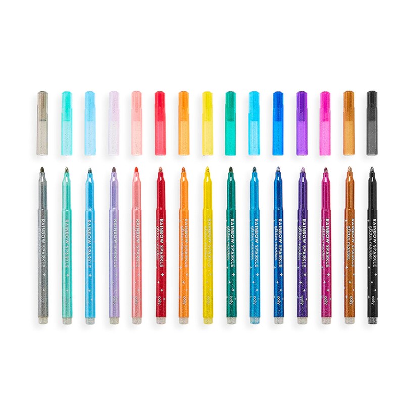 Rainbow Sparkle Glitter Markers