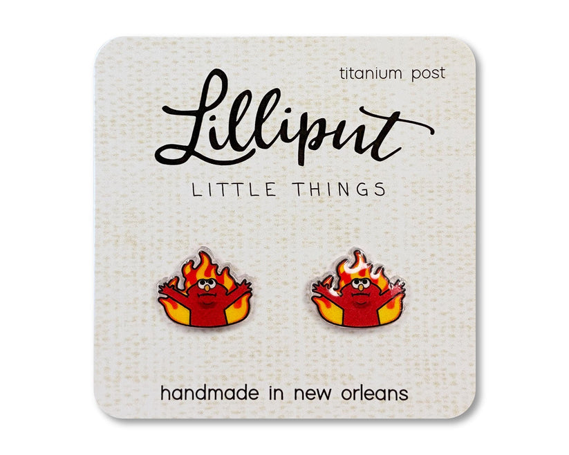 Lilliput  Emo on Fire Earrings