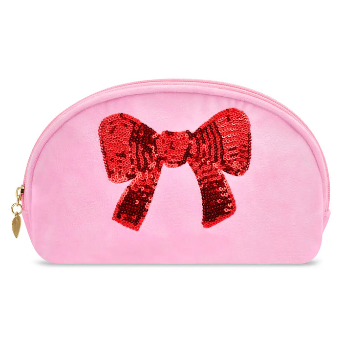 Iscream Kids Red Sequins Bow Oval Cosmetic Bag