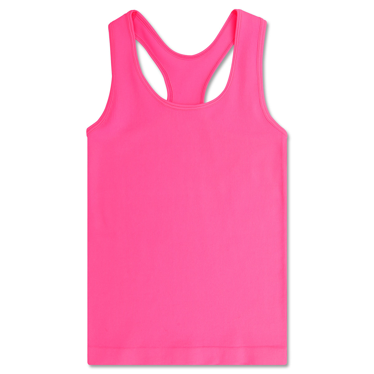 Iscream Ribbed Racerback Tank Top Bright Pink